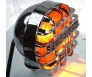 LOT 2 CHROME HOUSING 12V AMBER HALOGEN FOG HEAD LIGHTS LAMPS LIGHT 4X4 OFF ROAD